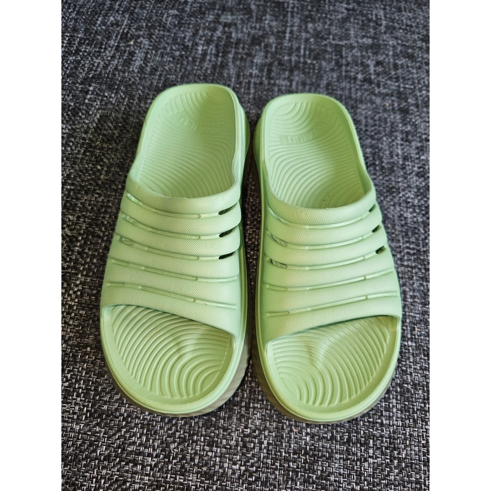 Kuailu Recovery Slide Sandals Women Size 9 Lime Green Good Cushioned Comfort